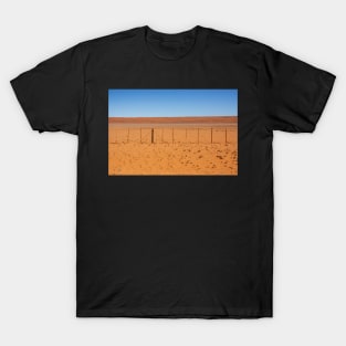 Fence across the desert. T-Shirt